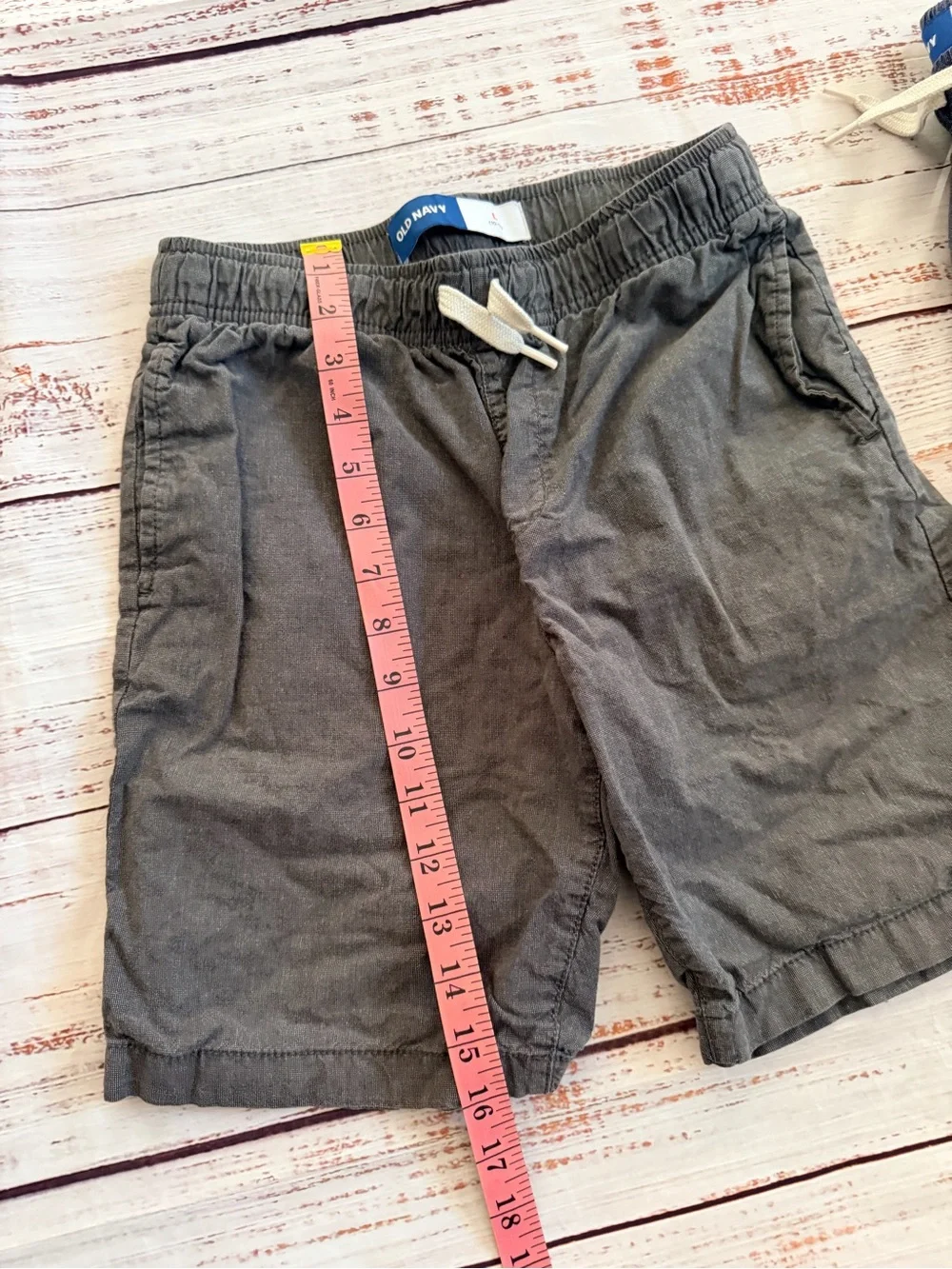 Old Navy Kids' Elastic Waist Shorts in Charcoal and Navy Size Large